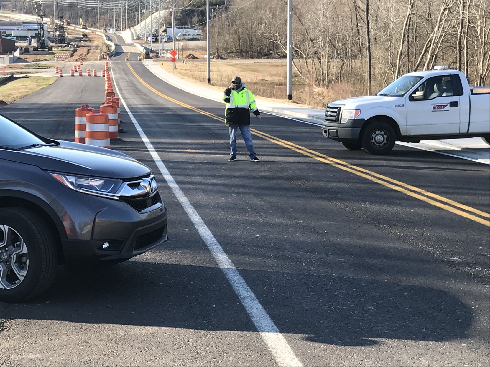 Highway 641 closed by burst water main